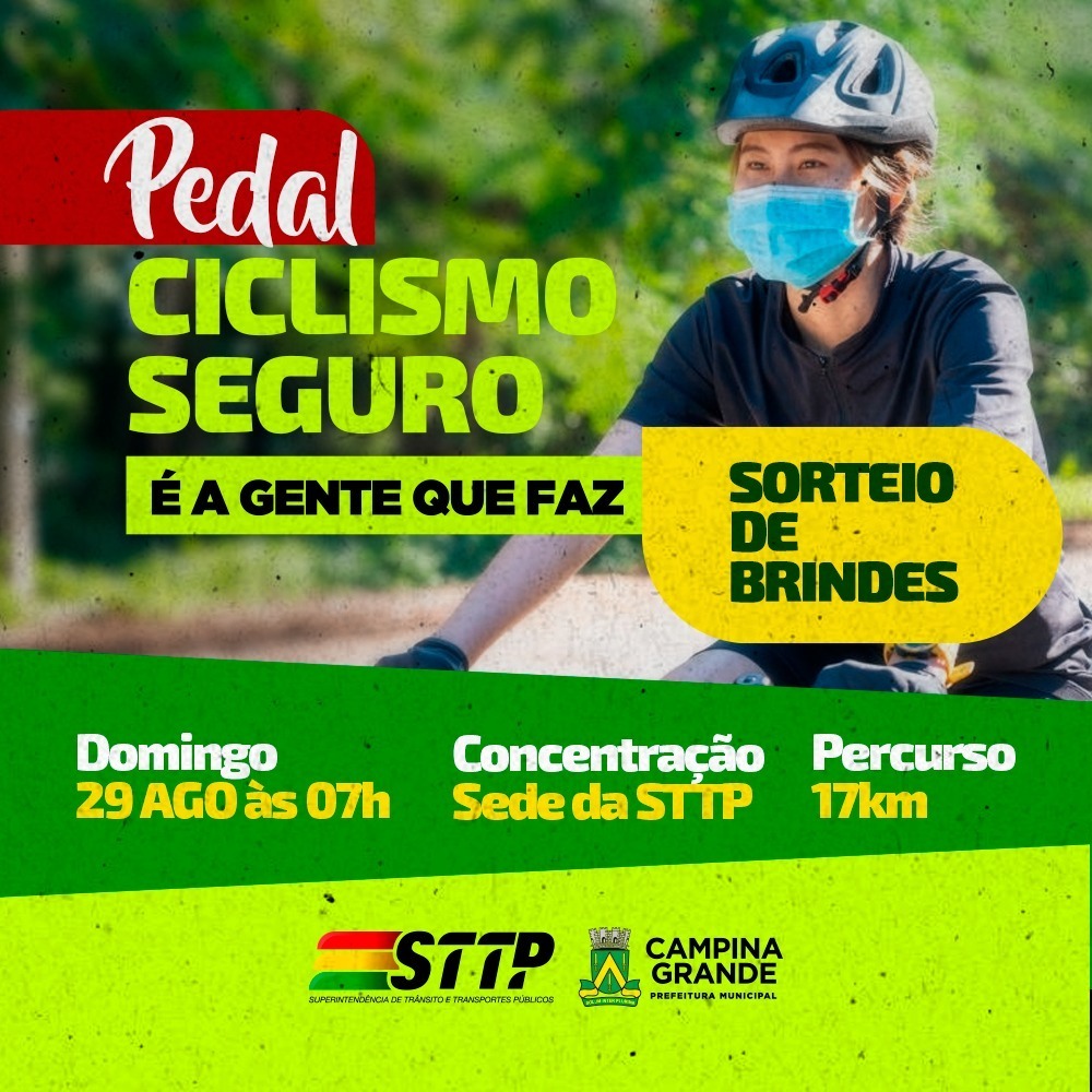 Mês do Ciclista: Prefeitura de Campina Grande realiza Pedal Solidário no próximo domingo