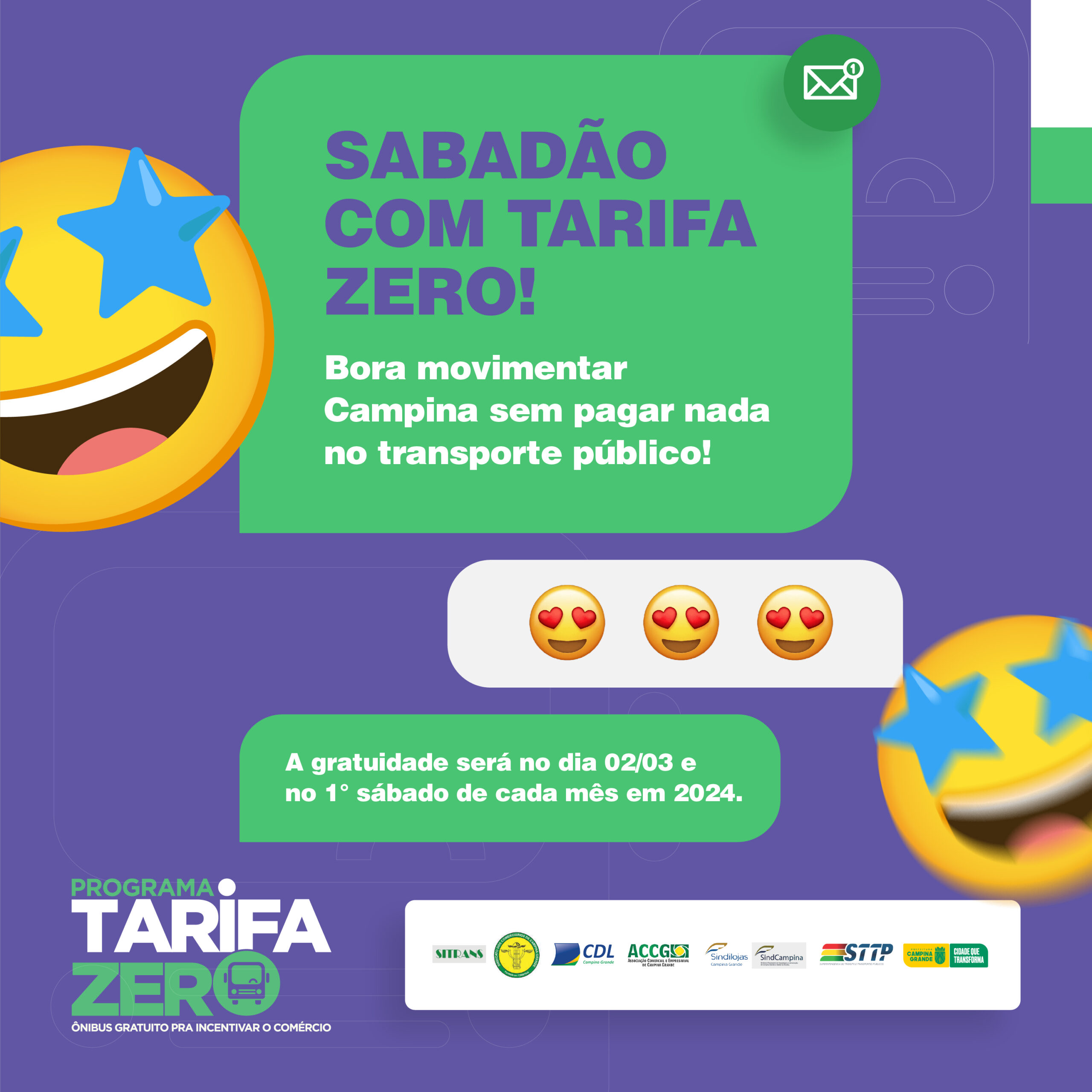 Entidades revelam boa expectativa para segunda edição do ‘Tarifa Zero’ em 2024