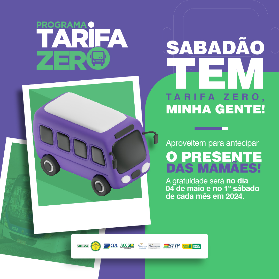Com mais de 200 mil pessoas atendidas, Tarifa Zero terá nova edição no primeiro sábado de maio